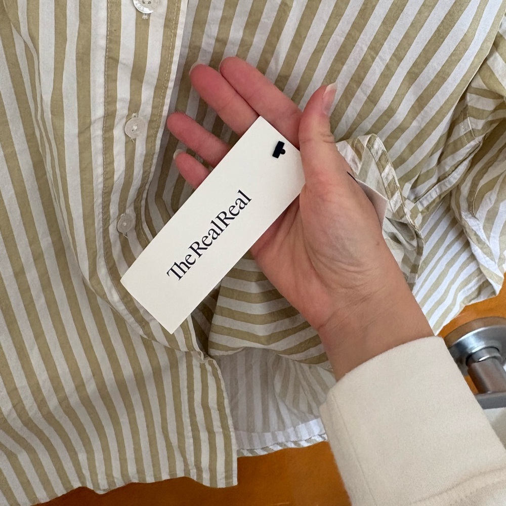 Toteme striped button down blouse - image 8